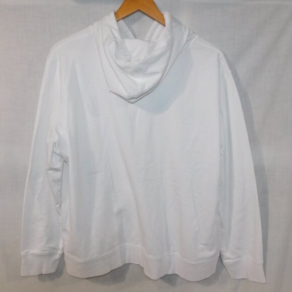 Northern Reflections Womens XL White Hoodie Blue Loon Logo Graphic - Picture 7 of 10